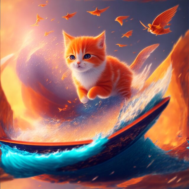 RPG_40_An_orange_cute_cat_surfing_on_a_tsunami_of_books_Winged_2.jpg